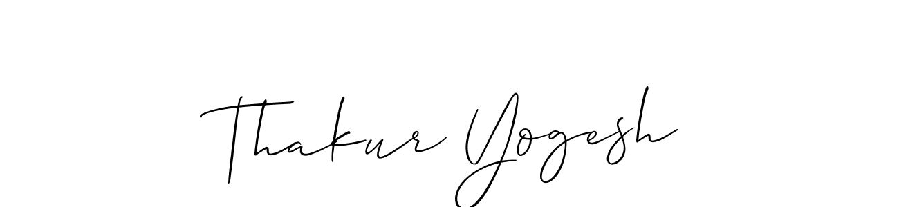 Make a short Thakur Yogesh signature style. Manage your documents anywhere anytime using Allison_Script. Create and add eSignatures, submit forms, share and send files easily. Thakur Yogesh signature style 2 images and pictures png