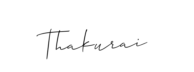 Design your own signature with our free online signature maker. With this signature software, you can create a handwritten (Allison_Script) signature for name Thakurai. Thakurai signature style 2 images and pictures png