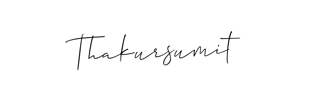 Create a beautiful signature design for name Thakursumit. With this signature (Allison_Script) fonts, you can make a handwritten signature for free. Thakursumit signature style 2 images and pictures png