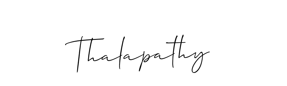 How to make Thalapathy signature? Allison_Script is a professional autograph style. Create handwritten signature for Thalapathy name. Thalapathy signature style 2 images and pictures png