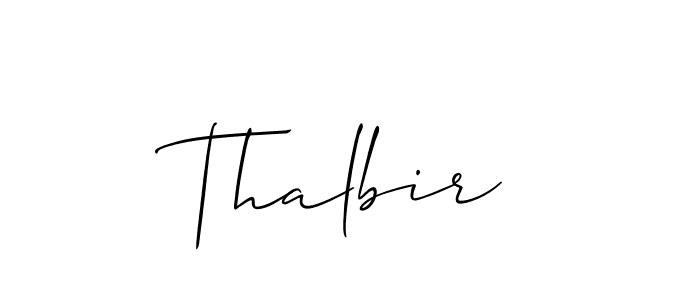 How to Draw Thalbir signature style? Allison_Script is a latest design signature styles for name Thalbir. Thalbir signature style 2 images and pictures png