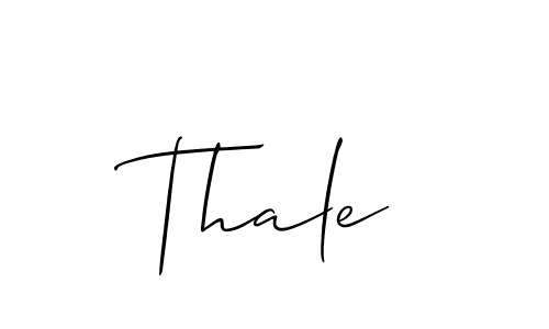 Make a short Thale signature style. Manage your documents anywhere anytime using Allison_Script. Create and add eSignatures, submit forms, share and send files easily. Thale signature style 2 images and pictures png