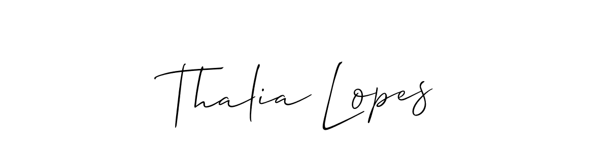 Similarly Allison_Script is the best handwritten signature design. Signature creator online .You can use it as an online autograph creator for name Thalia Lopes. Thalia Lopes signature style 2 images and pictures png