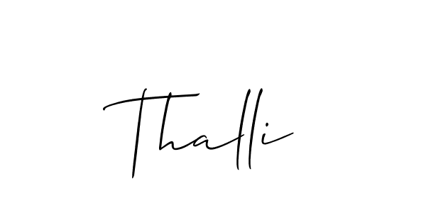 Also You can easily find your signature by using the search form. We will create Thalli name handwritten signature images for you free of cost using Allison_Script sign style. Thalli signature style 2 images and pictures png