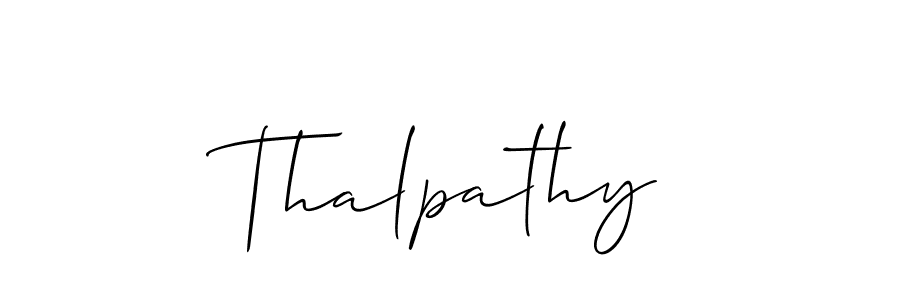 Also we have Thalpathy name is the best signature style. Create professional handwritten signature collection using Allison_Script autograph style. Thalpathy signature style 2 images and pictures png