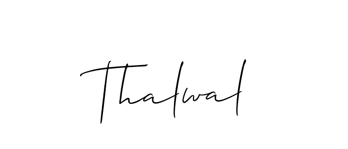 Similarly Allison_Script is the best handwritten signature design. Signature creator online .You can use it as an online autograph creator for name Thalwal. Thalwal signature style 2 images and pictures png