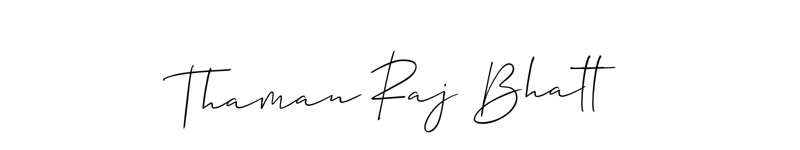 Similarly Allison_Script is the best handwritten signature design. Signature creator online .You can use it as an online autograph creator for name Thaman Raj Bhatt. Thaman Raj Bhatt signature style 2 images and pictures png