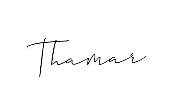 It looks lik you need a new signature style for name Thamar. Design unique handwritten (Allison_Script) signature with our free signature maker in just a few clicks. Thamar signature style 2 images and pictures png