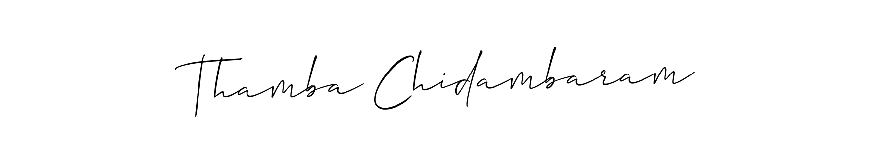 Make a short Thamba Chidambaram signature style. Manage your documents anywhere anytime using Allison_Script. Create and add eSignatures, submit forms, share and send files easily. Thamba Chidambaram signature style 2 images and pictures png