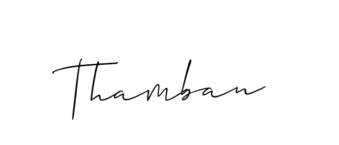 Make a beautiful signature design for name Thamban. Use this online signature maker to create a handwritten signature for free. Thamban signature style 2 images and pictures png