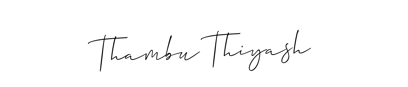 Similarly Allison_Script is the best handwritten signature design. Signature creator online .You can use it as an online autograph creator for name Thambu Thiyash. Thambu Thiyash signature style 2 images and pictures png