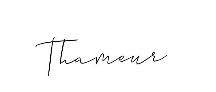 Once you've used our free online signature maker to create your best signature Allison_Script style, it's time to enjoy all of the benefits that Thameur name signing documents. Thameur signature style 2 images and pictures png