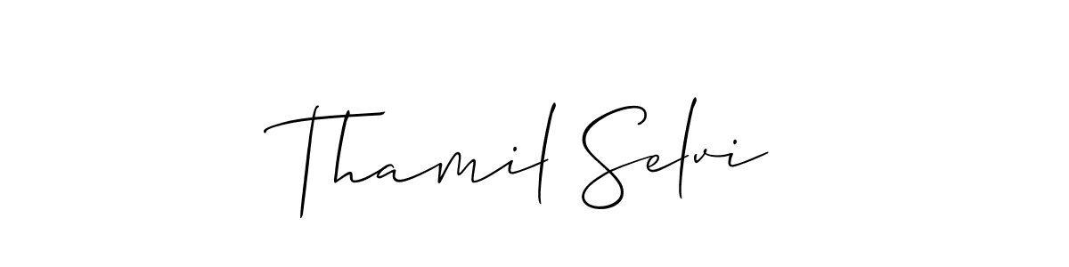 Make a beautiful signature design for name Thamil Selvi. Use this online signature maker to create a handwritten signature for free. Thamil Selvi signature style 2 images and pictures png