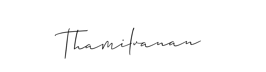 How to Draw Thamilvanan signature style? Allison_Script is a latest design signature styles for name Thamilvanan. Thamilvanan signature style 2 images and pictures png