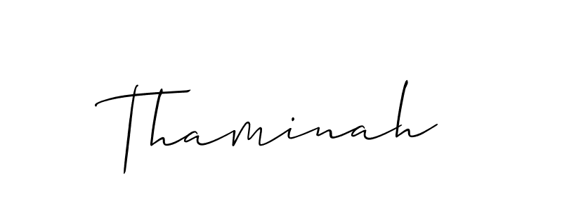 The best way (Allison_Script) to make a short signature is to pick only two or three words in your name. The name Thaminah include a total of six letters. For converting this name. Thaminah signature style 2 images and pictures png