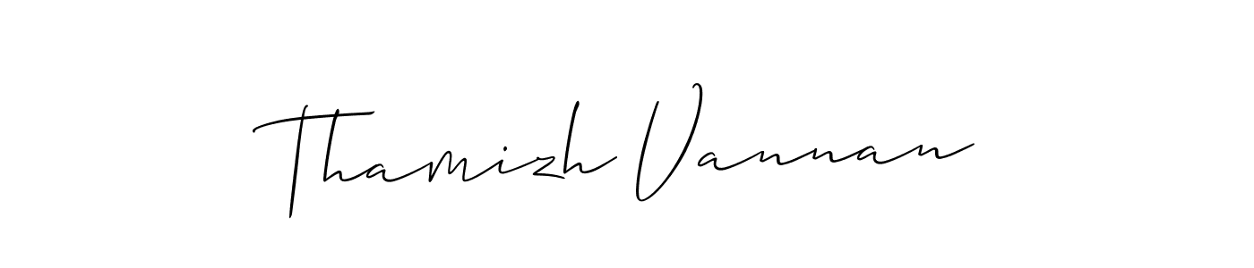 Thamizh Vannan stylish signature style. Best Handwritten Sign (Allison_Script) for my name. Handwritten Signature Collection Ideas for my name Thamizh Vannan. Thamizh Vannan signature style 2 images and pictures png