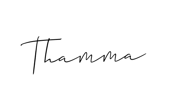 Make a beautiful signature design for name Thamma. With this signature (Allison_Script) style, you can create a handwritten signature for free. Thamma signature style 2 images and pictures png