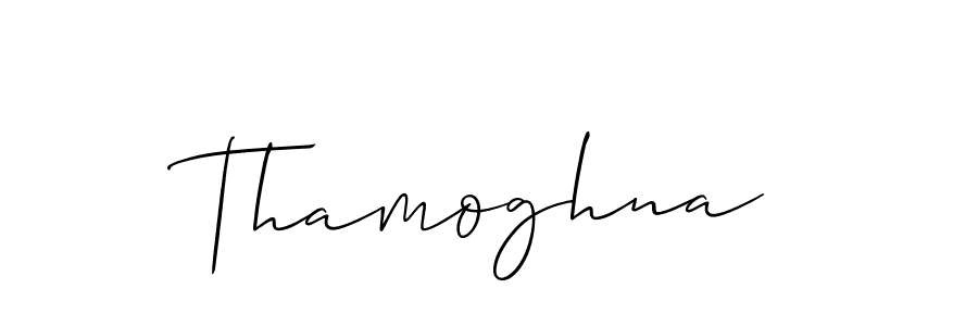 Make a beautiful signature design for name Thamoghna. With this signature (Allison_Script) style, you can create a handwritten signature for free. Thamoghna signature style 2 images and pictures png