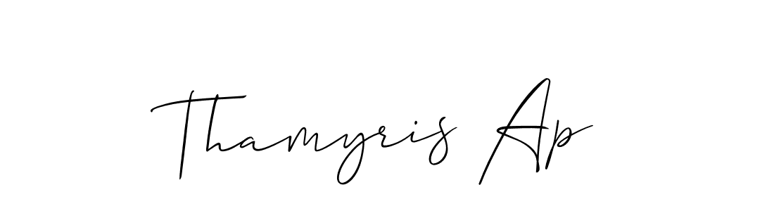 Check out images of Autograph of Thamyris Ap name. Actor Thamyris Ap Signature Style. Allison_Script is a professional sign style online. Thamyris Ap signature style 2 images and pictures png