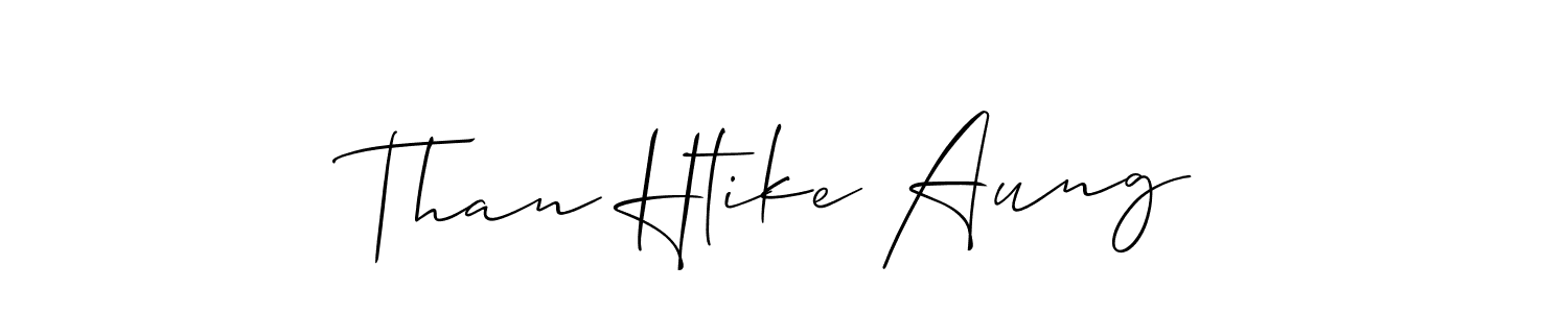 Use a signature maker to create a handwritten signature online. With this signature software, you can design (Allison_Script) your own signature for name Than Htike Aung. Than Htike Aung signature style 2 images and pictures png