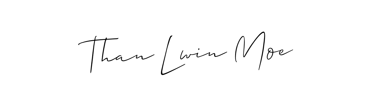 You should practise on your own different ways (Allison_Script) to write your name (Than Lwin Moe) in signature. don't let someone else do it for you. Than Lwin Moe signature style 2 images and pictures png