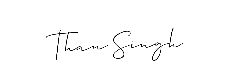 Create a beautiful signature design for name Than Singh. With this signature (Allison_Script) fonts, you can make a handwritten signature for free. Than Singh signature style 2 images and pictures png