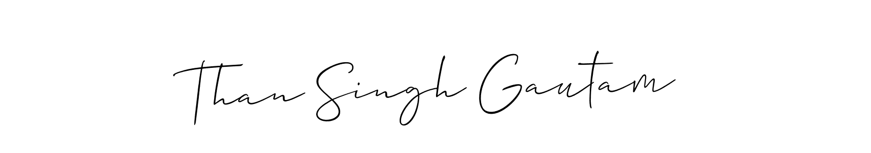 Make a beautiful signature design for name Than Singh Gautam. Use this online signature maker to create a handwritten signature for free. Than Singh Gautam signature style 2 images and pictures png