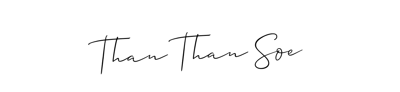How to make Than Than Soe signature? Allison_Script is a professional autograph style. Create handwritten signature for Than Than Soe name. Than Than Soe signature style 2 images and pictures png