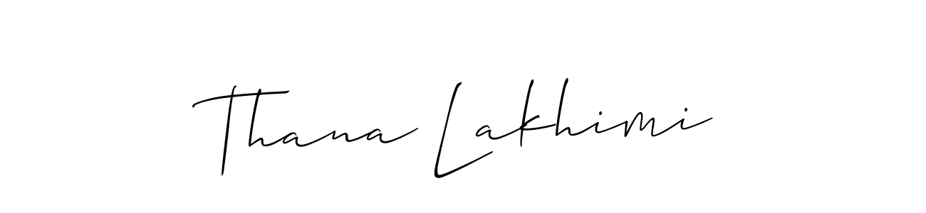 You should practise on your own different ways (Allison_Script) to write your name (Thana Lakhimi) in signature. don't let someone else do it for you. Thana Lakhimi signature style 2 images and pictures png
