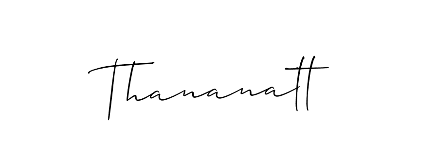 if you are searching for the best signature style for your name Thananatt. so please give up your signature search. here we have designed multiple signature styles  using Allison_Script. Thananatt signature style 2 images and pictures png