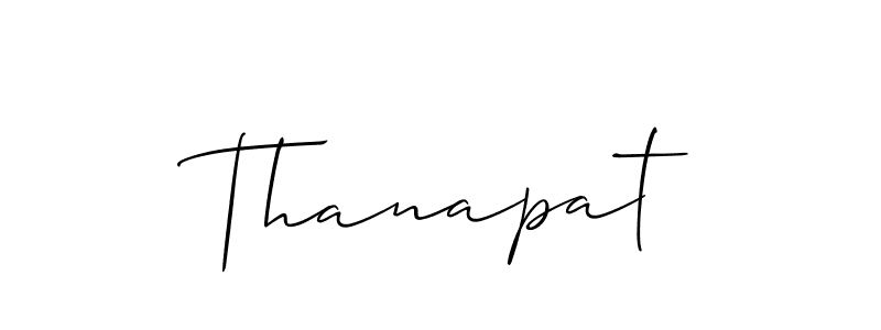 Thanapat stylish signature style. Best Handwritten Sign (Allison_Script) for my name. Handwritten Signature Collection Ideas for my name Thanapat. Thanapat signature style 2 images and pictures png