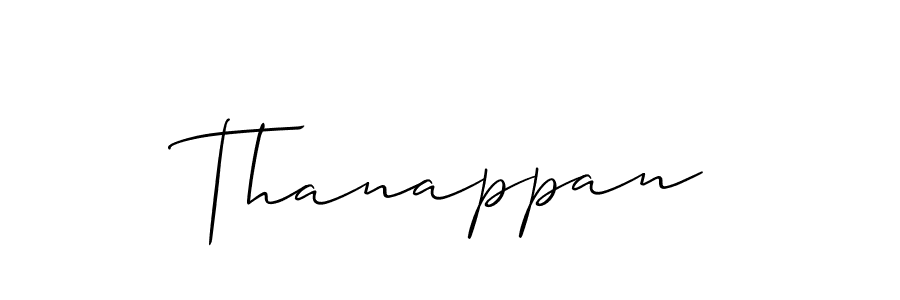 Allison_Script is a professional signature style that is perfect for those who want to add a touch of class to their signature. It is also a great choice for those who want to make their signature more unique. Get Thanappan name to fancy signature for free. Thanappan signature style 2 images and pictures png