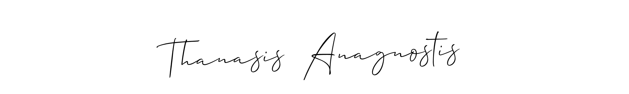 Similarly Allison_Script is the best handwritten signature design. Signature creator online .You can use it as an online autograph creator for name Thanasis  Anagnostis. Thanasis  Anagnostis signature style 2 images and pictures png