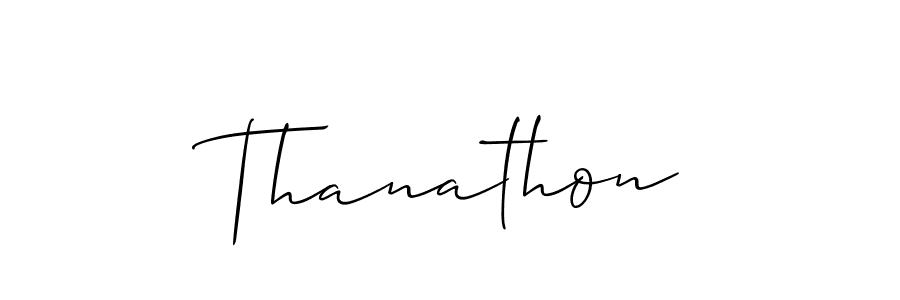 Best and Professional Signature Style for Thanathon. Allison_Script Best Signature Style Collection. Thanathon signature style 2 images and pictures png