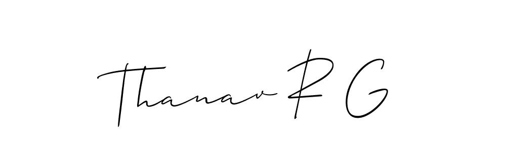 How to Draw Thanav R G signature style? Allison_Script is a latest design signature styles for name Thanav R G. Thanav R G signature style 2 images and pictures png