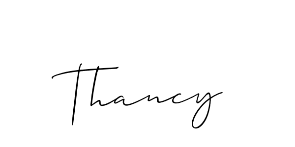 Thancy stylish signature style. Best Handwritten Sign (Allison_Script) for my name. Handwritten Signature Collection Ideas for my name Thancy. Thancy signature style 2 images and pictures png