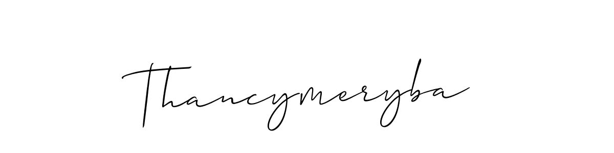 Also You can easily find your signature by using the search form. We will create Thancymeryba name handwritten signature images for you free of cost using Allison_Script sign style. Thancymeryba signature style 2 images and pictures png