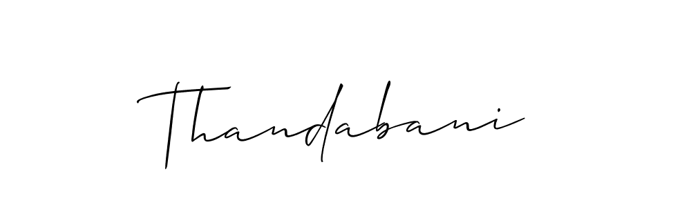How to make Thandabani name signature. Use Allison_Script style for creating short signs online. This is the latest handwritten sign. Thandabani signature style 2 images and pictures png