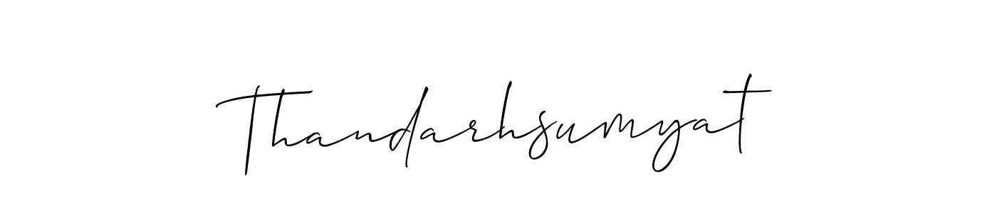 How to Draw Thandarhsumyat signature style? Allison_Script is a latest design signature styles for name Thandarhsumyat. Thandarhsumyat signature style 2 images and pictures png