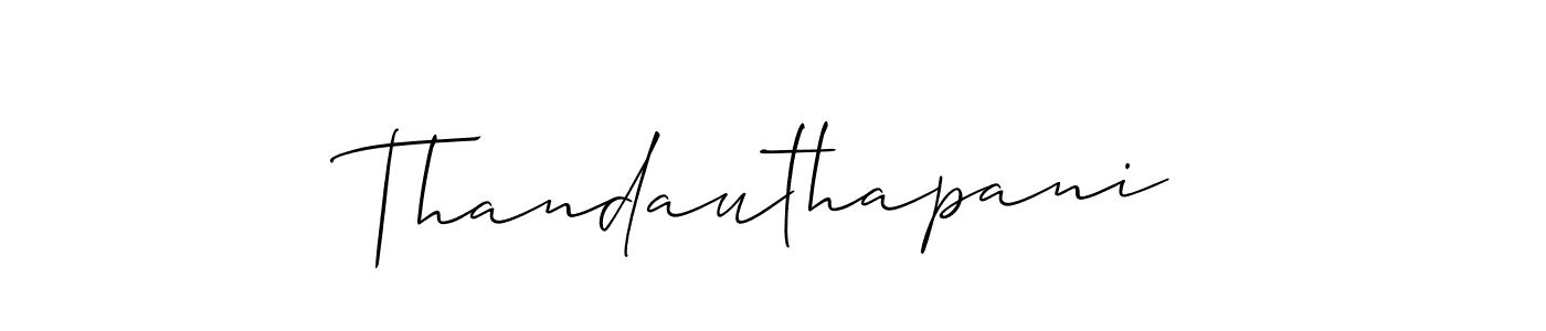 How to make Thandauthapani signature? Allison_Script is a professional autograph style. Create handwritten signature for Thandauthapani name. Thandauthapani signature style 2 images and pictures png