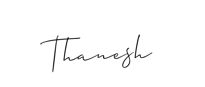 Create a beautiful signature design for name Thanesh. With this signature (Allison_Script) fonts, you can make a handwritten signature for free. Thanesh signature style 2 images and pictures png