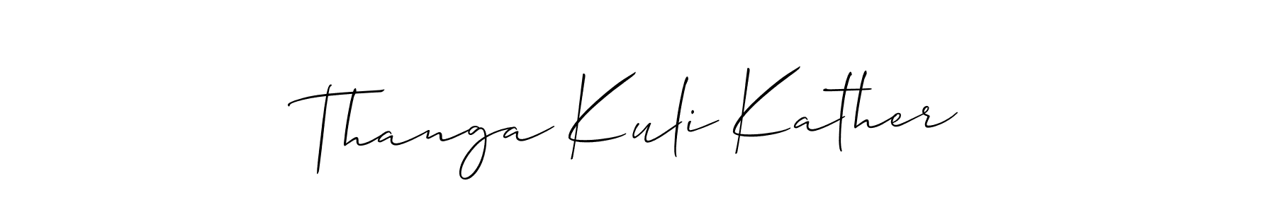 How to Draw Thanga Kuli Kather signature style? Allison_Script is a latest design signature styles for name Thanga Kuli Kather. Thanga Kuli Kather signature style 2 images and pictures png