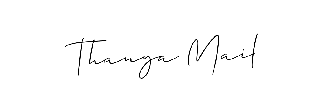 It looks lik you need a new signature style for name Thanga Mail. Design unique handwritten (Allison_Script) signature with our free signature maker in just a few clicks. Thanga Mail signature style 2 images and pictures png