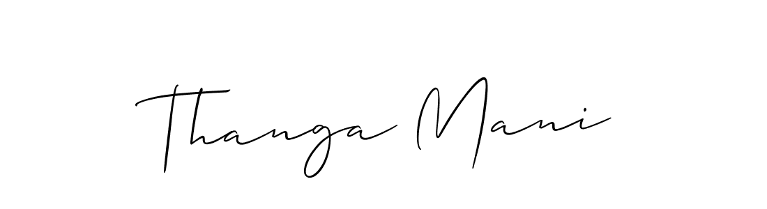 Similarly Allison_Script is the best handwritten signature design. Signature creator online .You can use it as an online autograph creator for name Thanga Mani. Thanga Mani signature style 2 images and pictures png