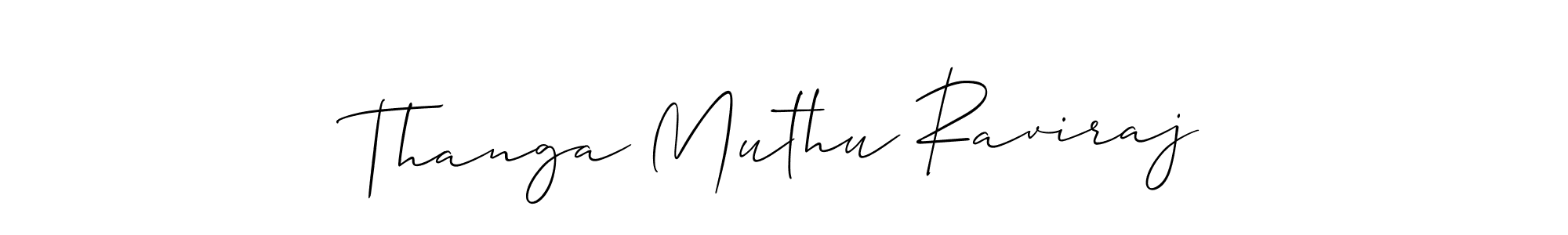 It looks lik you need a new signature style for name Thanga Muthu Raviraj. Design unique handwritten (Allison_Script) signature with our free signature maker in just a few clicks. Thanga Muthu Raviraj signature style 2 images and pictures png