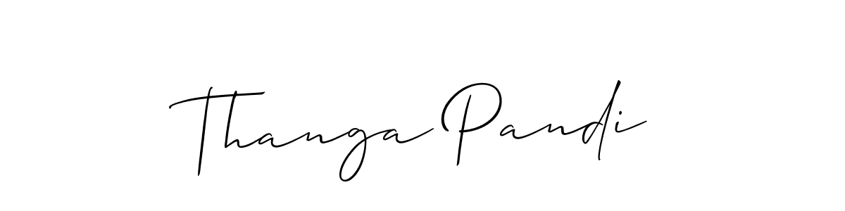 You should practise on your own different ways (Allison_Script) to write your name (Thanga Pandi) in signature. don't let someone else do it for you. Thanga Pandi signature style 2 images and pictures png