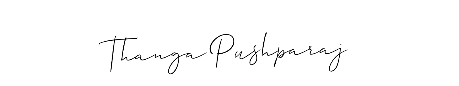 Make a short Thanga Pushparaj signature style. Manage your documents anywhere anytime using Allison_Script. Create and add eSignatures, submit forms, share and send files easily. Thanga Pushparaj signature style 2 images and pictures png