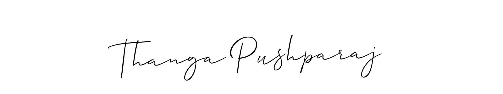 Make a short Thanga Pushparaj signature style. Manage your documents anywhere anytime using Allison_Script. Create and add eSignatures, submit forms, share and send files easily. Thanga Pushparaj signature style 2 images and pictures png