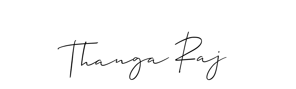 You should practise on your own different ways (Allison_Script) to write your name (Thanga Raj) in signature. don't let someone else do it for you. Thanga Raj signature style 2 images and pictures png