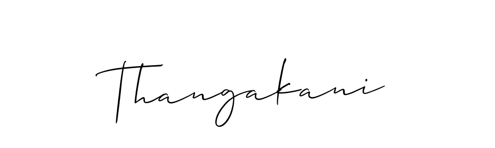 Make a beautiful signature design for name Thangakani. With this signature (Allison_Script) style, you can create a handwritten signature for free. Thangakani signature style 2 images and pictures png